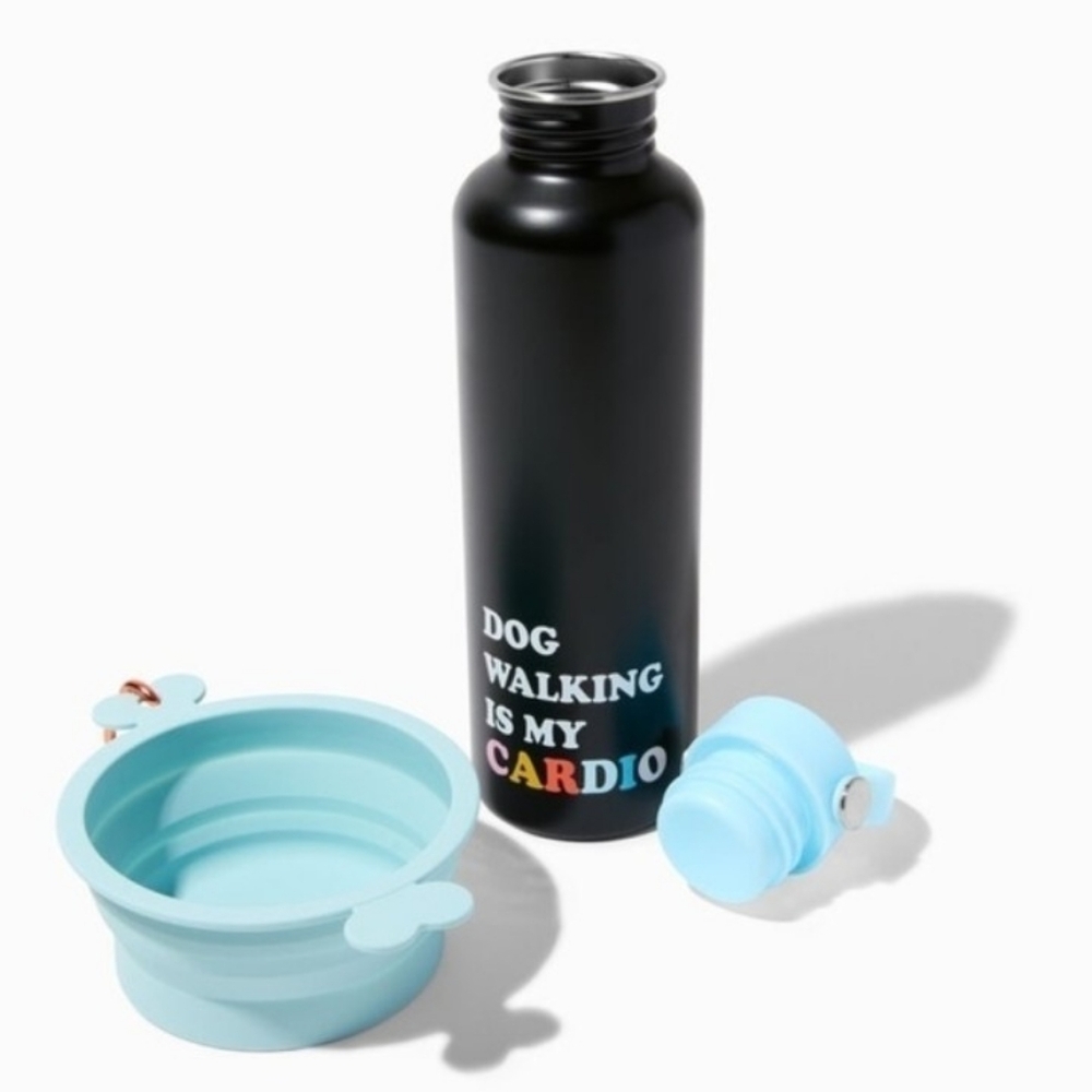 "Dog Walking" Water Canteen Bottle With Pet Dish
